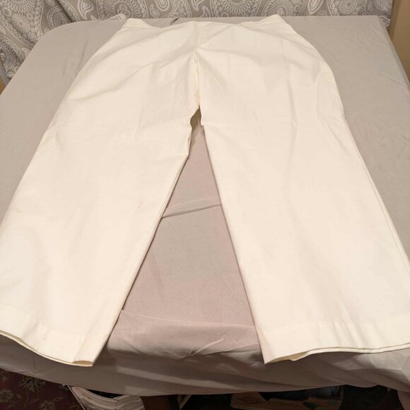 Akris Punto White on White Dinner or Office Slacks Women 34 Poly & Spandex - NWT - Picture 8 of 14